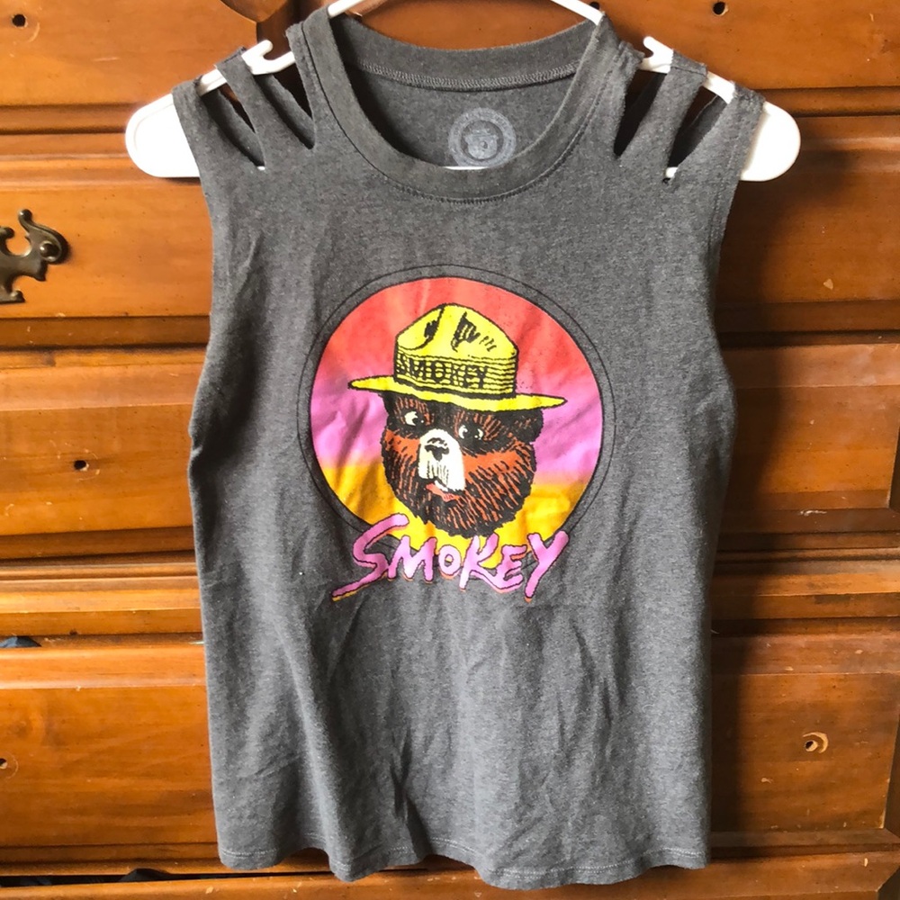 Small Retro Smokey the Bear Muscle Tank